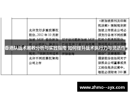 香港队战术易教分析与实践指南 如何提升战术执行力与灵活性